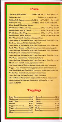 Menu Pizza/Toppings Pg. 5