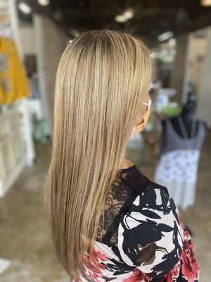 Gold Blonde Highlights