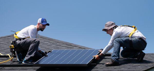 Installing a system of X22 360 watt panels from SunPower in Wilmette.