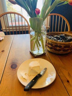 Delicious local goat cheese!