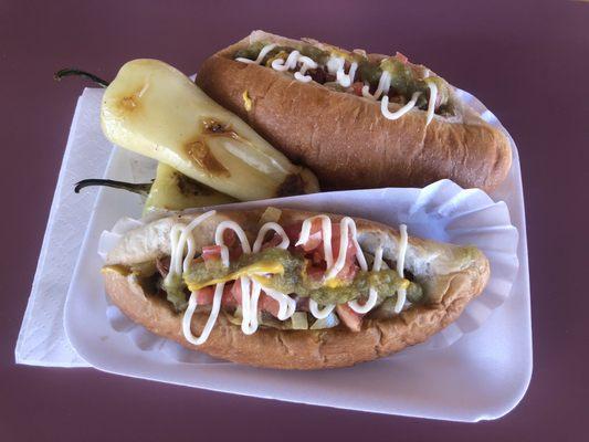 All beef Sonoran Hotdogs.