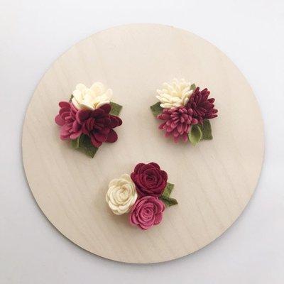 Custom felt flowers