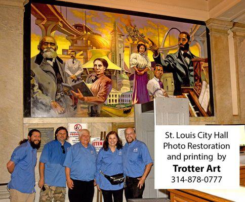 Photo restoration at St Louis city hall.