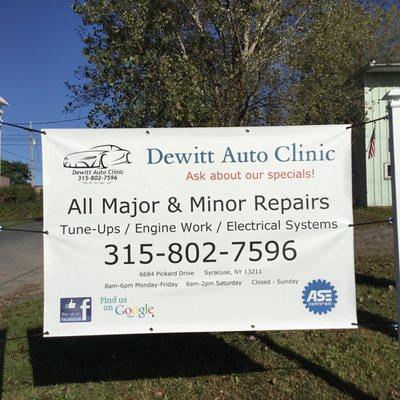 Call us for all your auto repair and maintenance needs!