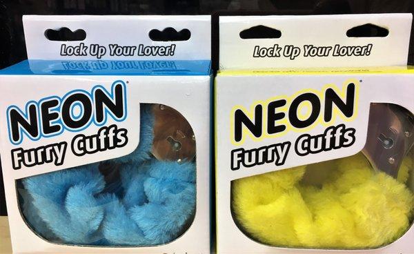 Have some fun with these furry handcuffs.