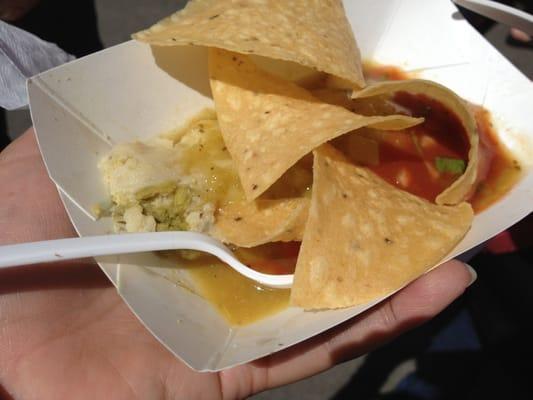 Avocado tamales--a huge disappointment. The salsa was pretty good tho!