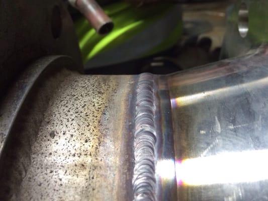 Stainless pipe weld