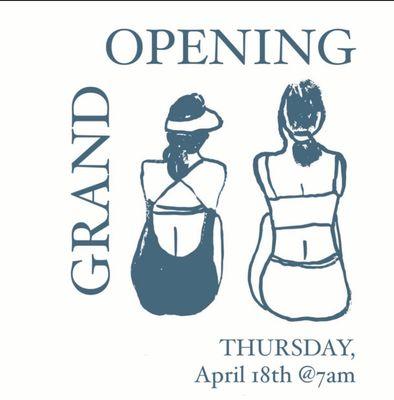 Grand Opening today (April 18)