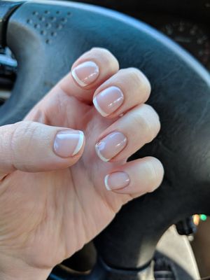 Done by Darlin - french gel mani