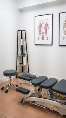 Two chiropractic treatment rooms.