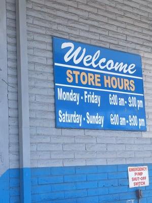 Store hours