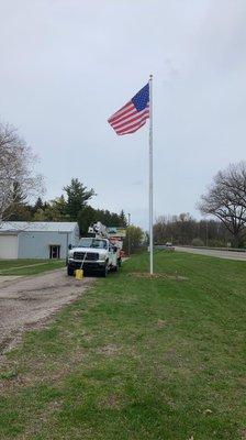 Flag & Flag poles installed by Better Buy Flag, Lapeer Mi 
 
 www.betterbuyflag.com
 (810)969-4063