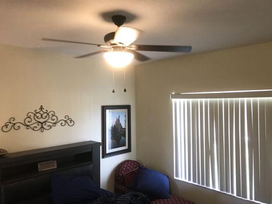 Installed ceiling fans for a customer!