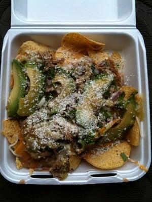 Carnitas Nachos (all this for $5!)