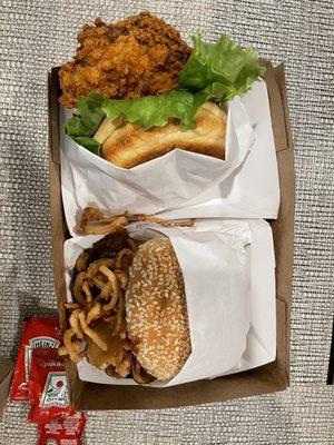 Crispy Fried Chicken Sandwich and The BBQ