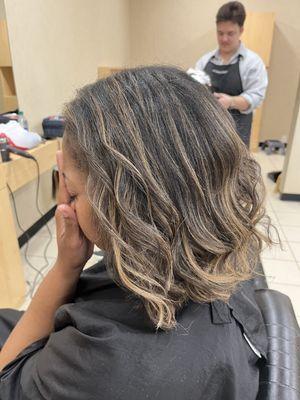 Balayage on natural hair