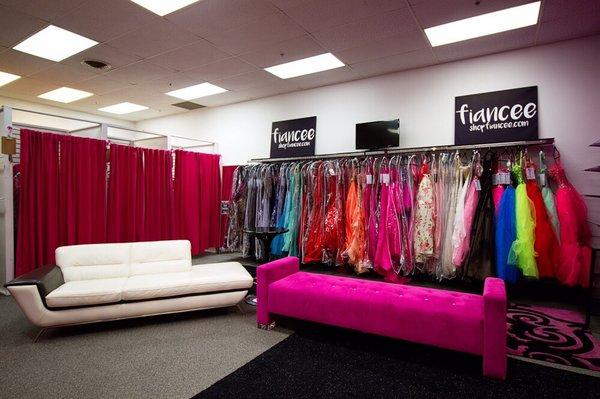 A glimpse into our fitting room area.