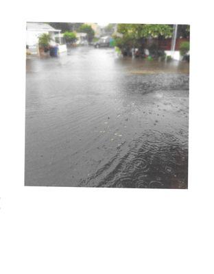 Flooding Near the Entrance of the Chula Vista Mobile Home Park