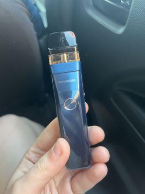 Vape comes with a pod, can change the wattage and refill the fluid