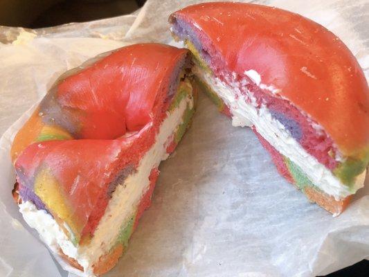 Rainbow bagel