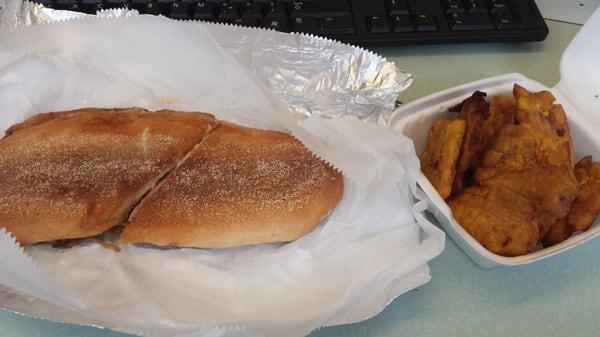 Cubano and fried plantains