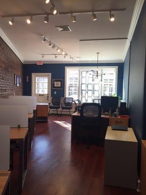 Inside the new office of Cow Harbor Realty