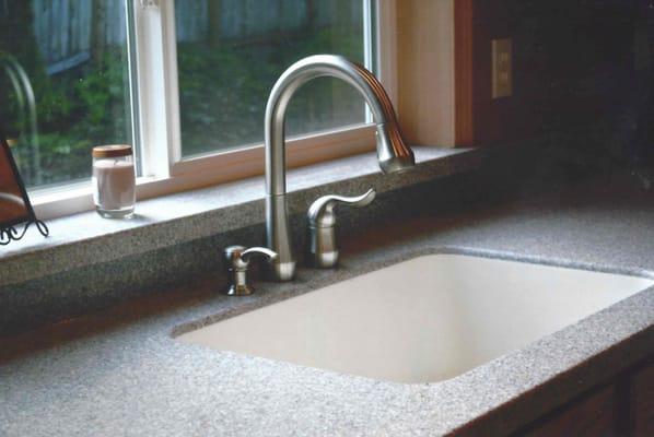 Custom Acrylic Counters with Integral Sinks