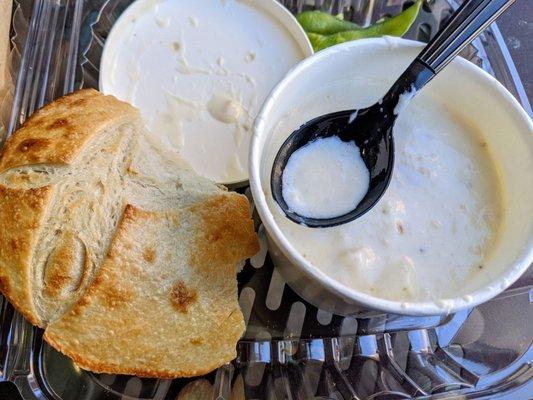 Clam Chowder and sourdough bread bowl