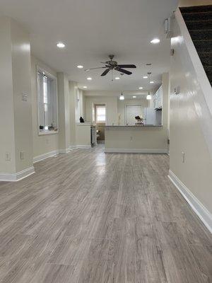 Whole house remodel. New floors, paint, cabinet paint, counter top.