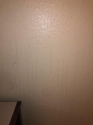 Stained bedroom walls