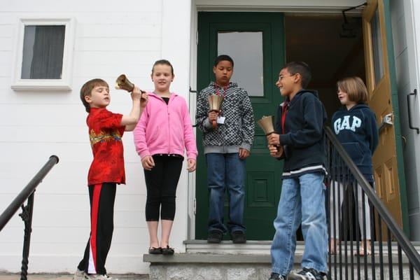 Some of our younger bell ringers!