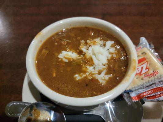 The gumbo soup