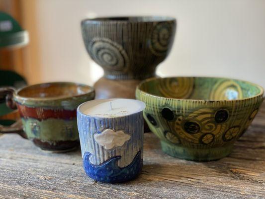 Locally made pottery