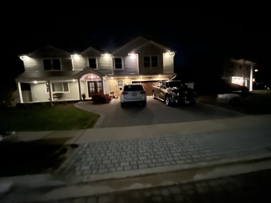 stone on house driveway porch