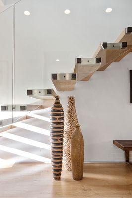 Floating staircase with Glass Balustrades