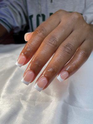 Square French tip on gelX