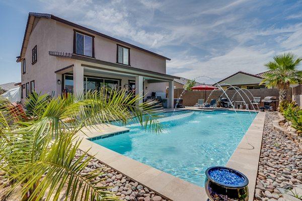 Sparkling blue pool in Mesa