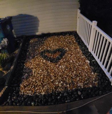 My memorial rock garden for loved ones that passed away. The guys at Diversified Lawn Solutions  did a excellent job.