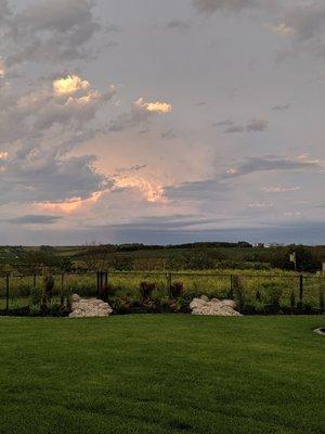 Perennial garden and rockscape.