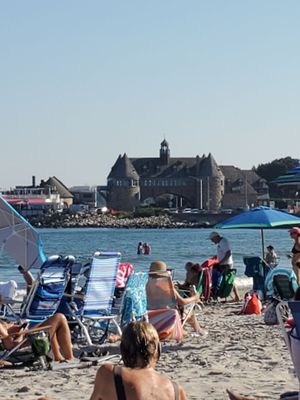 The iconic Narragansett Castle. Perfect for weddings. A perfect view from the beach.