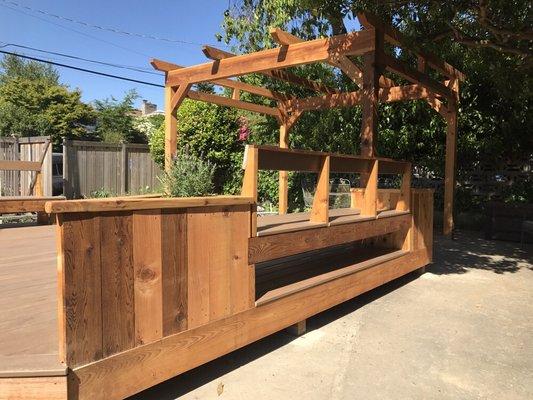 Custom deck and pergola