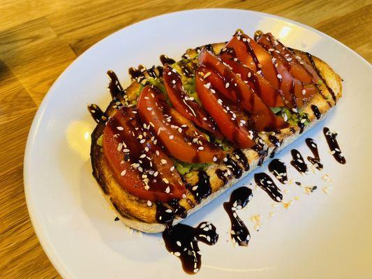 Tomato Balsamic Avocado Toast