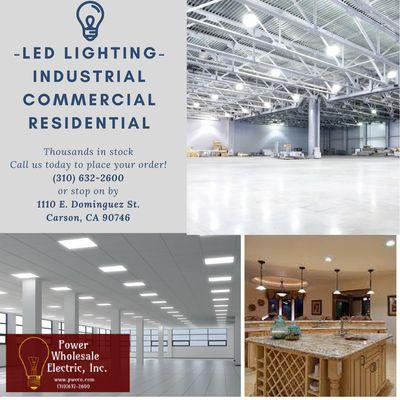 We carry various LEDs for Residential, Commercial, and Industrial jobs. Call us today or stop on by (310) 632-2600