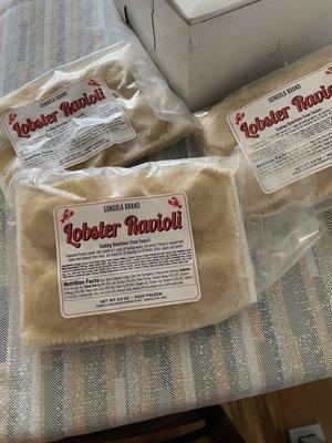 I buy 3 or 4 packs of the lobster ravioli. Not 100% lobster but still quite good.