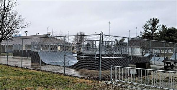 Skate park across from the main park