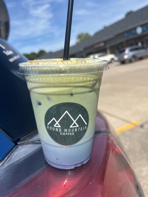 Earth Day Matcha with oat