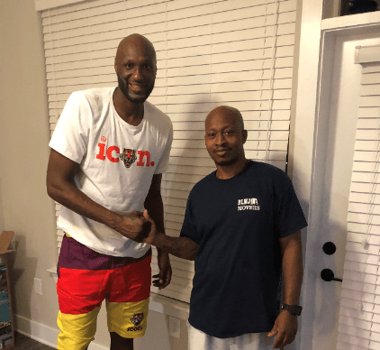 RLMJ Movers moving one of the greatest athletes of all time.. Lamar Odom