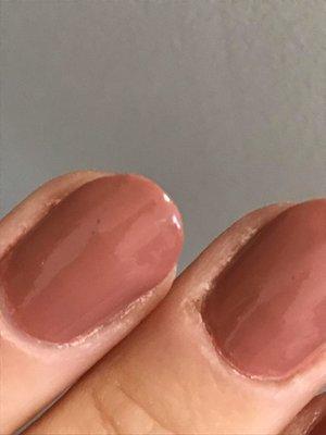 Air bubbles from a hasty manicure