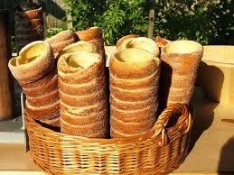 Traditional Hungarian chimney cakes.