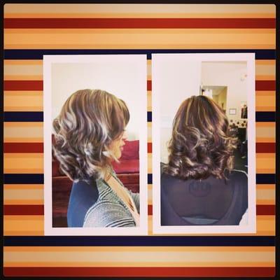 mid length hair cuts are in! soft highlites and natural base keep your look effortless